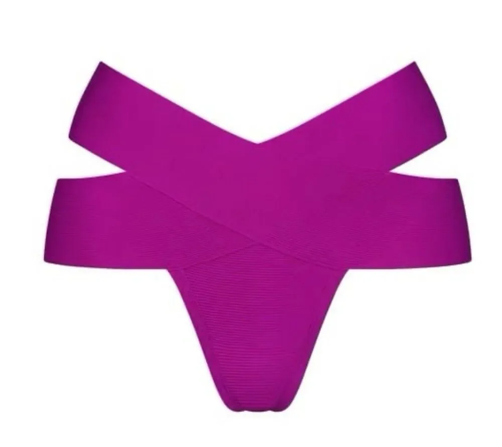 Knit Swim Strappy Bikini Bottom Lollipop